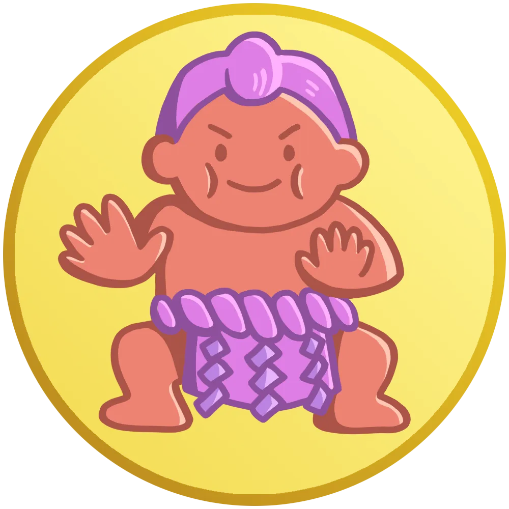 Sumo-wrestler badge
