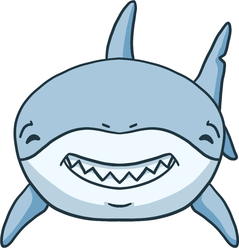 Shark smile emoji