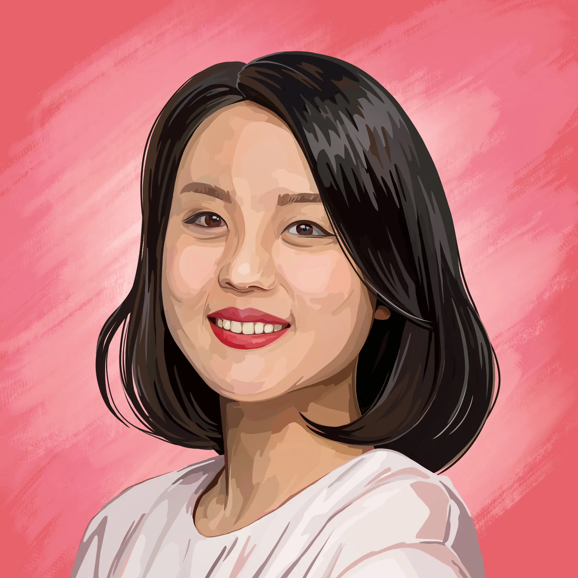 Portrait illustration of Satoko